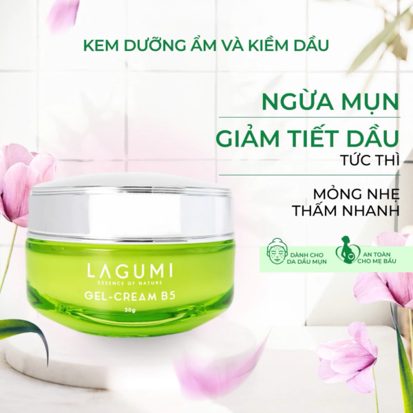 Kem Dưỡng Ẩm LAGUMI B5 dưỡng ẩm da mặt, phục hồi da, ngừa mụn & làm sáng da 30ml, Kem dưỡng ẩm cho mẹ bầu - Ảnh 2