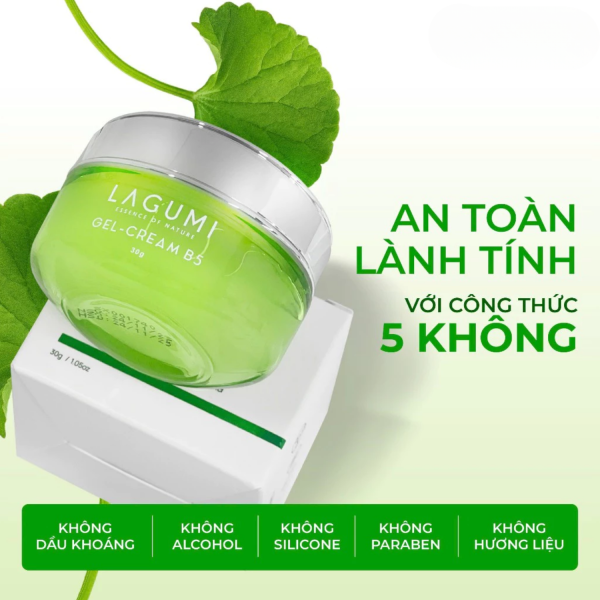 Kem Dưỡng Ẩm LAGUMI B5 dưỡng ẩm da mặt, phục hồi da, ngừa mụn & làm sáng da 30ml, Kem dưỡng ẩm cho mẹ bầu - Ảnh 3