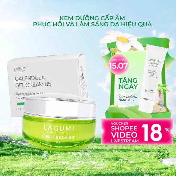 Kem Dưỡng Ẩm LAGUMI B5 dưỡng ẩm da mặt, phục hồi da, ngừa mụn & làm sáng da 30ml, Kem dưỡng ẩm cho mẹ bầu - Ảnh 7