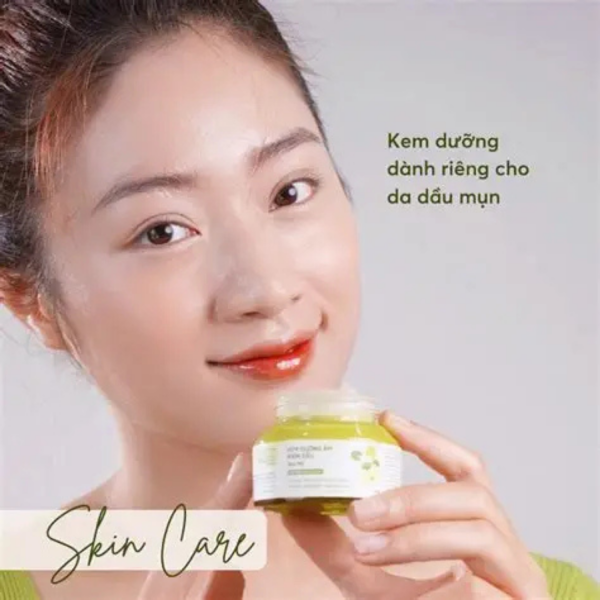 Kem Dưỡng Ẩm Kiềm Dầu Rau Má Cho Da Mụn Da Dầu Nhạy Cảm Cỏ Mềm 50g - Ảnh 5