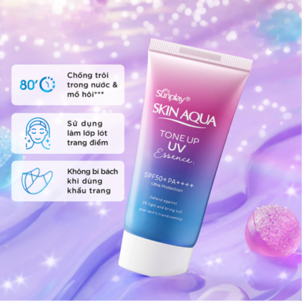 Kem Chống Nắng Nâng Tông Skin Aqua Tone Up UV Essence Lavender SPF50+ PA++++ - Ảnh 3