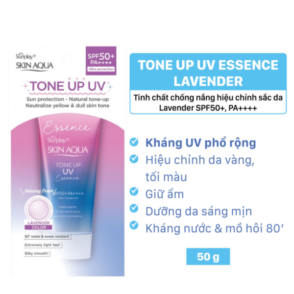 Kem Chống Nắng Nâng Tông Skin Aqua Tone Up UV Essence Lavender SPF50+ PA++++ - Ảnh 4