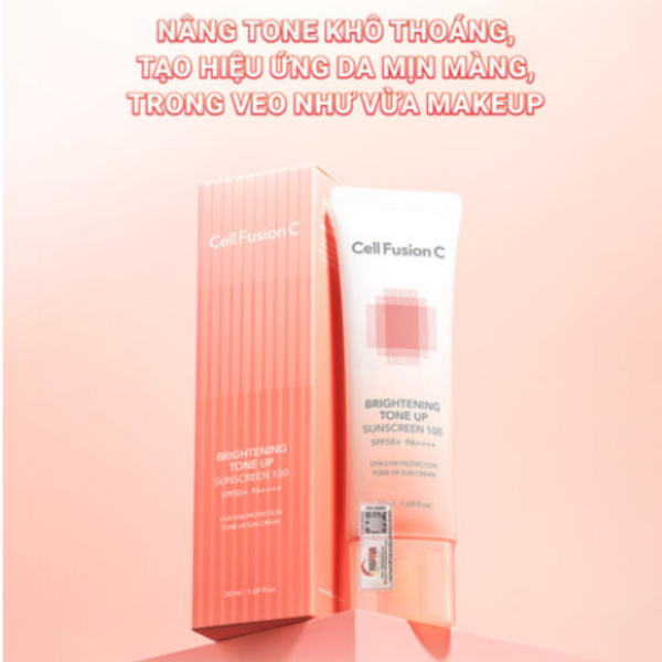 Kem chống nắng nâng tone Cell Fusion C Brightening Tone Up Sunscreen 100 SPF50+ PA++++ 50ml - Ảnh 3