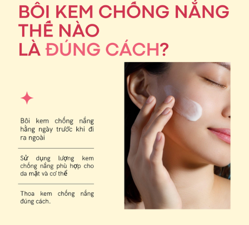 Bôi kem chống nắng đúng cách