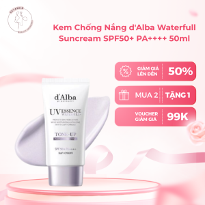 Kem Chống Nắng Nâng Tone d'Alba Waterfull Suncream SPF50+ PA++++ 50ml – Dưỡng Ẩm, Bảo Vệ Da Nhạy Cảm