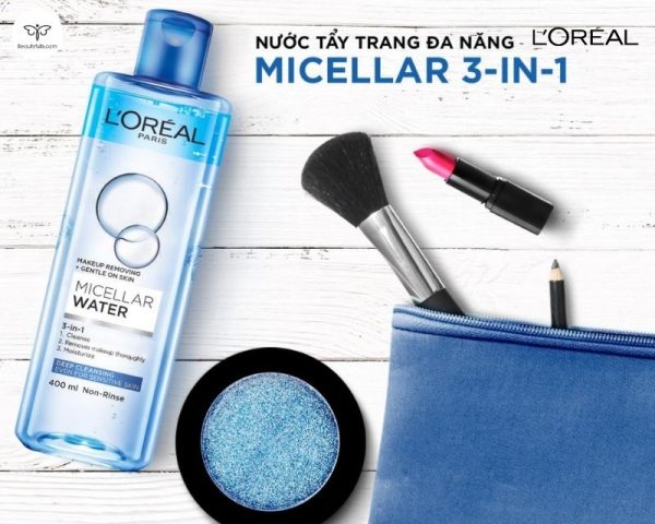 Nước Tẩy Trang L'Oréal 3in1 Micellar Water 400ml Dịu nhẹ, Cho mọi loại da - Ảnh 2